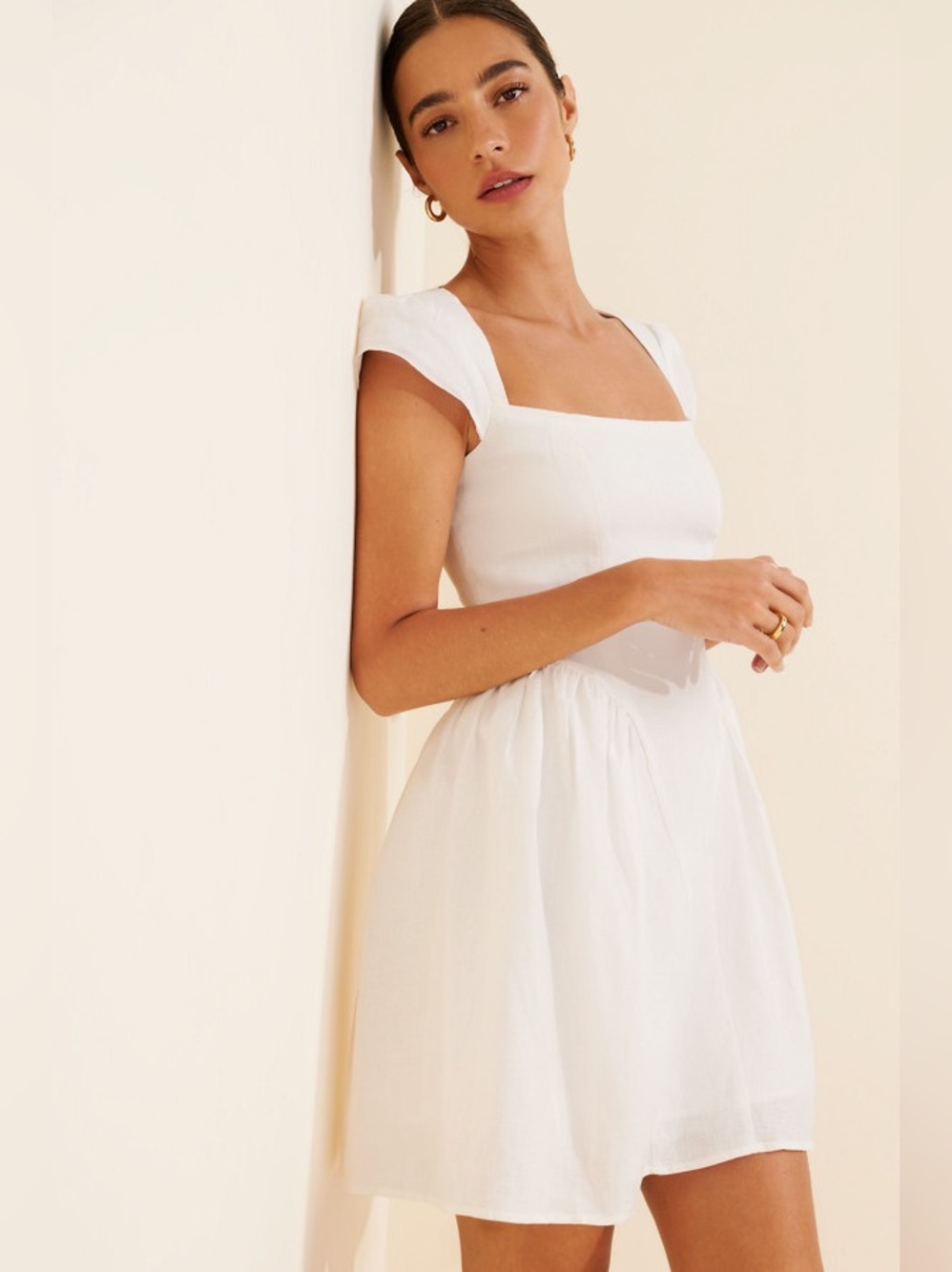 Reformation Oakley Linen Mini Dress